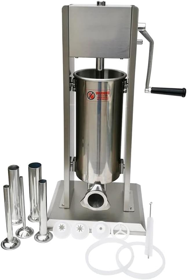 수직형 스테인리스 스틸 소시지 제조기, 실버 색상, 1 - Sausage Stuffer Vertical 5L 리뷰 및 가격