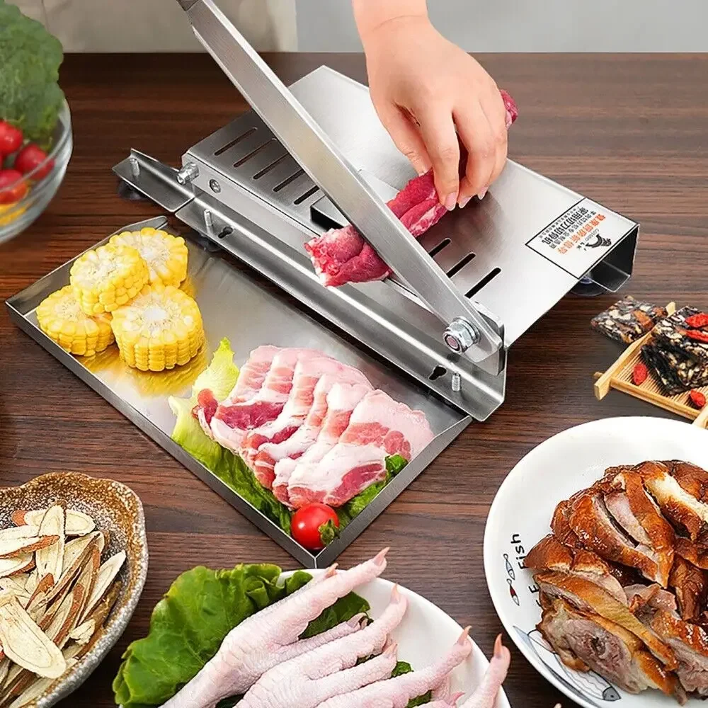 상업용 가정용 수동 양고기 뼈 절단기, 쇠고기 허브 양 - Frozen Meat Slicer Manual 리뷰 및 가격