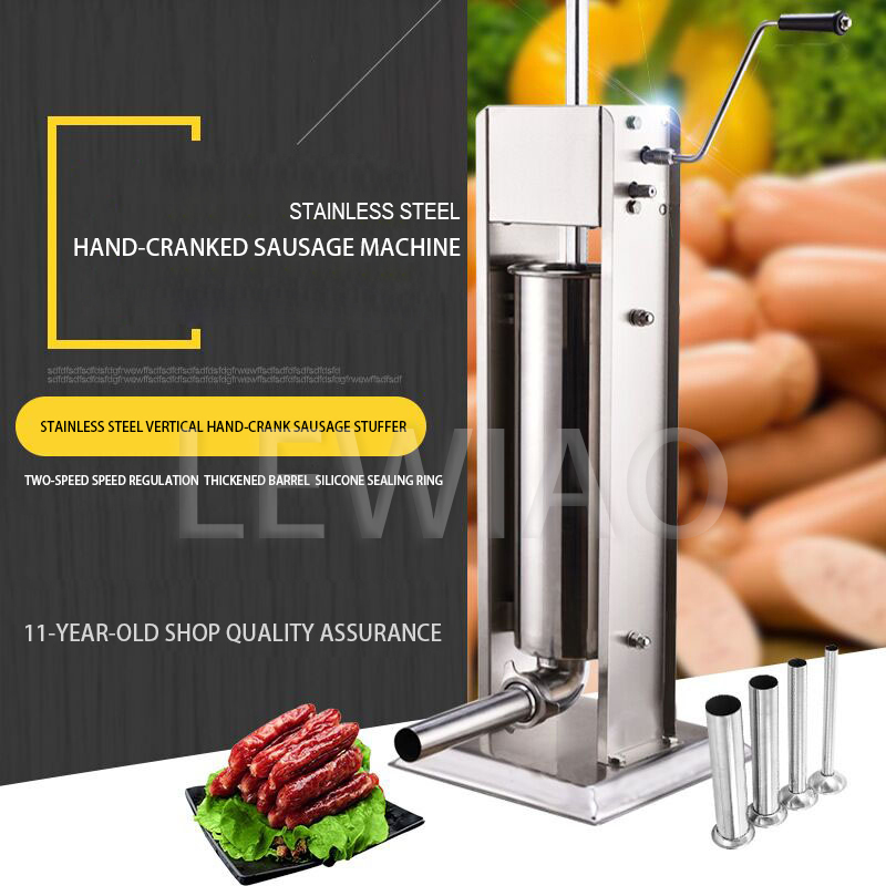 상업용 수동 소시지 제조기 스테인리스 스틸 수직형 소시 - Sausage Stuffer Vertical 5L 리뷰 및 가격