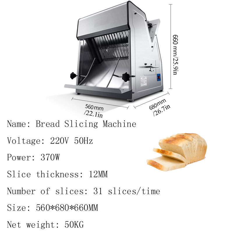 상업용 전기식 빵 슬라이서, 스테인리스 스틸 샌드위치  - Commercial Bread Slicer Electric 리뷰 및 가격